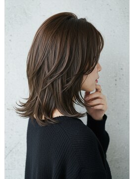 アントワープトーキョー(antwerp TOKYO) 30代40代50代外はねミディアムレイヤー髪質改善酸性ストレート