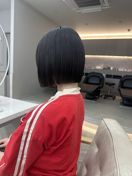 サンド 鹿児島中央(sand) 黒髪パツっとボブ