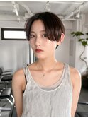 ▽ハンサムショート ミニウルフブリーチなし前髪ミディアム新宿