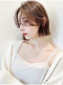 ブリーチハイトーンホワイトグレージュダブルカラーボブ/錦糸町