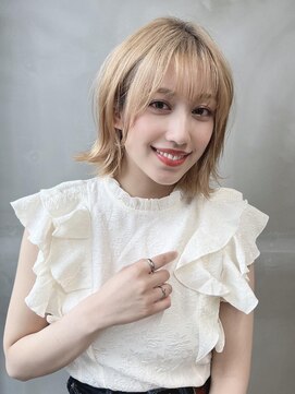 ソース 堺東(SOURCE) ハイトーンボブ♪外ハネくびれアレンジ