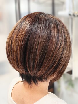 ヘアースタジオ ジェイワン(hair studio J ONE) 30代40代50代60代前下がりくびれボブ/ハイライト/白髪ぼかし/
