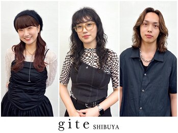 ジーテ 渋谷(gite)の写真/＜渋谷＞カミカリスマ2年連続受賞の実力派Stylist在籍♪あなたのなりたいを叶えてくれる［渋谷/髪質改善］