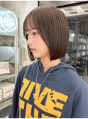 切りっぱなしボブ/韓国/ボブ/髪質改善/縮毛矯正/岐阜s23