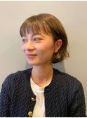 外国人風重めボブ