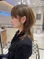 ピークアブー アヴェダ 池袋東武(PEEK-A-BOO AVEDA)&nbsp;ウルフレイヤーオリーブベージュレイヤーカットワイドバング