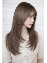 アンディー(&dy) ナチュラルベージュカラーロングレイヤー髪質改善トリートメント