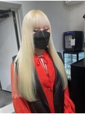 レイヤーカット顔周りレイヤー抜きっぱなしブリーチイメチェン