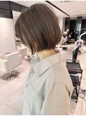 前下がりショートボブ 髪質改善カラー