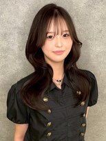 キャパ セントラル 天神 大名店(CAPA central)&nbsp;ヨシンモリ 顔周りカット 韓国ヘア ショコラブラウン 20代