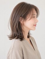 サンタフェ 柳津店(Santa'Fe)&nbsp;白髪ぼかしカラー/大人ミディアム/レイヤーカット