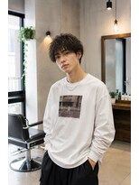 MEN's Baguz MEN'Sカット/ MEN'Sパーマ/ MEN'Sカラー 韓国風無造作ウェーブメンズマッシュ