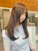 ローレンジウ(LOREN JU)&nbsp;着物ヘア/ダークアッシュ/ミディアムレイヤーカット/名古屋名駅