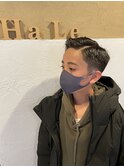 七三刈り上げ 分け目ライン