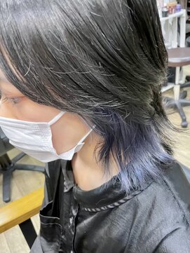 ココカラヘアー ニコ(cococara hair nico) インナーカラー/ブルー/ハイトーン/デザインカラー