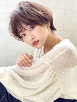 アグ ヘアー デン 新潟江南区店(Agu hair den) 《Agu hair》色っぽエアリー大人ショート