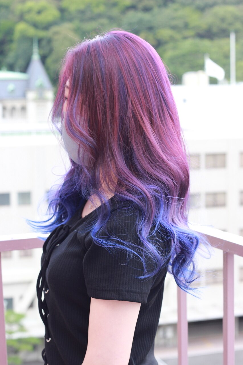 ハイライト #グラデーション #パープル #ラベンダー #紫カラー