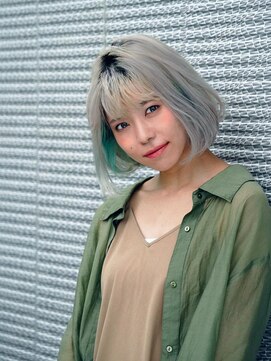 アース 岐阜店(HAIR&MAKE EARTH) インナーカラー×ワンカールボブ