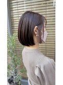 【ミディアム】可愛いイヤリングカラーボブ
