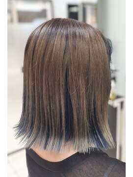 ヘアースタジオ ジェイワン(hair studio J ONE) 20代30代40代50代60代 ブリーチ無し 脱全頭ブリーチ 青ブルー