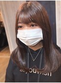 黒髪/グレージュカラー/ココアベージュ/ヘルシーロング/津田沼
