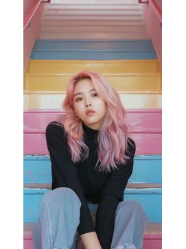 グラッジ 池袋(GLADGE) ホワイトピンク、ダブルカラー、ブリーチカラー