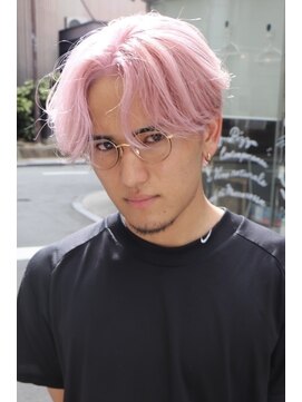 ヘアカロン 熊本本店(Hair CALON) メンズブリーチカラーホワイトピンクメンズカラーブロンド