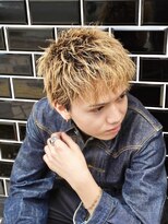 メイン(MENIN)&nbsp;スパイキーショートツーブロックアップバング短髪メンズショート