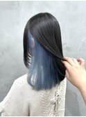 黒髪/ボブルフ/ネビージュ/小顔/ワンレン/前髪