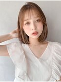 美髪ワイドバング外ハネボブこなれヘア艶感前髪#321f0323