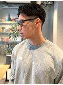 ツーブロック 刈り上げ アップバング ビジネス 30代 眉カット