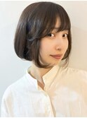 丸みと軽さが魅力の大人ナチュラルボブ