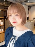 ミディアムおくれ毛韓国ヘア前髪カット美髪_ba552461