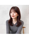 ツヤセミロング × 柔らかブラウン／20代／30代／40代/大人ヘア