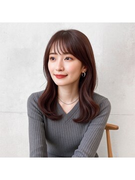 ルーストヘアー(Roost hair) ツヤセミロング × 柔らかブラウン／20代／30代／40代/大人ヘア