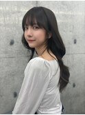 透明感ダークカラー/くびれヘア/顔周りカット/寒色カラー/表参道
