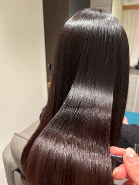 圧倒的な艶にしっとり柔らか質感☆髪質改善縮毛矯正×髪質改善tr