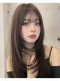 ココアベージュ/オリーブグレー/小顔/黒髪[立川/髪質改善]