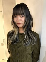 チル 福井駅前店(Chill)&nbsp;福井インナーカラーホワイトベージュ韓国ハイレイヤー顔周り