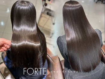 フォルテ 表参道店(FORTE)の写真/思わず触りたくなる艶髪に*ダメージレス×ナチュラルストレート[髪質改善/縮毛矯正/顔周り/学割U24/表参道]