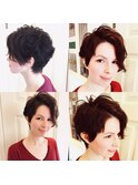 お手入れ簡単 アシメバングショート