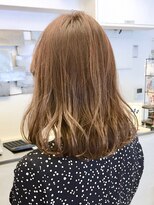 ミッテル(mittell)&nbsp;セミロング毛先パーマことりベージュ黒髪ウォーターフォール