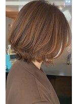 ヘアワークオーパス 吉祥寺(HAIR WORK OPUS) グラデーションボブにハイライトカラー　アースカラー