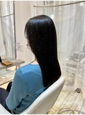 大人可愛い30代40代50代黒髪◎レイヤーロングストレート縮毛矯正