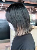 グラデーション_グレージュカラーボブウルフ_ba407421