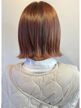 ナンバーツーヘブン(Number 2 heaven) 柔らかオレンジカラー　× ボブスタイル