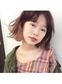 大人可愛い/レイヤーロング/グレーベージュ/前髪パーマ/二子玉川
