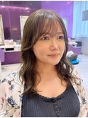 コテ巻パーマ 顔まわりカット 京都美容室 進詩織