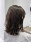 ミディアムレイヤー×透明感グレージュ