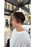 刈り上げショート／フェイスフレーミング／デザインブリーチ